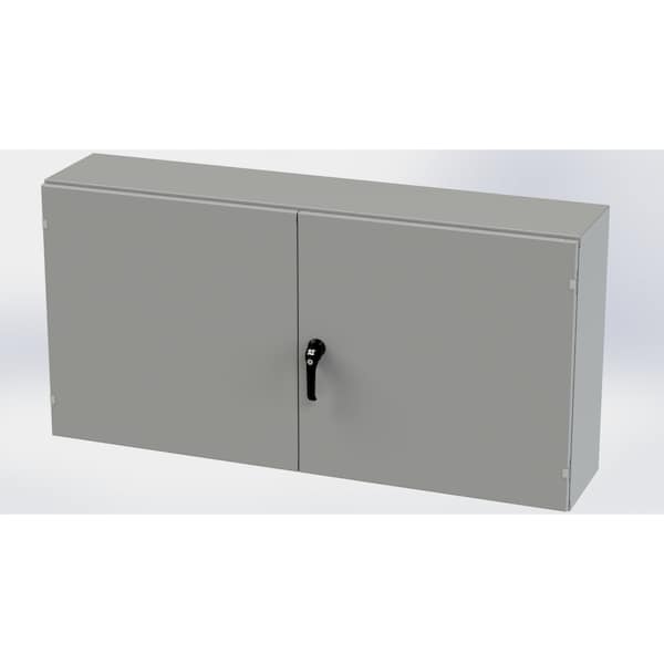 3 Point Latch with Padlock Handle Electrical Enclosures, 30 in H, 12 in D, 60 in W, NEMA 3R, 12, 13